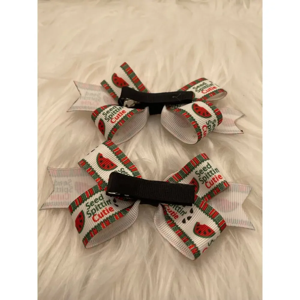 🎀 Handmade Watermelon  Boutique Hair Bow 🎀